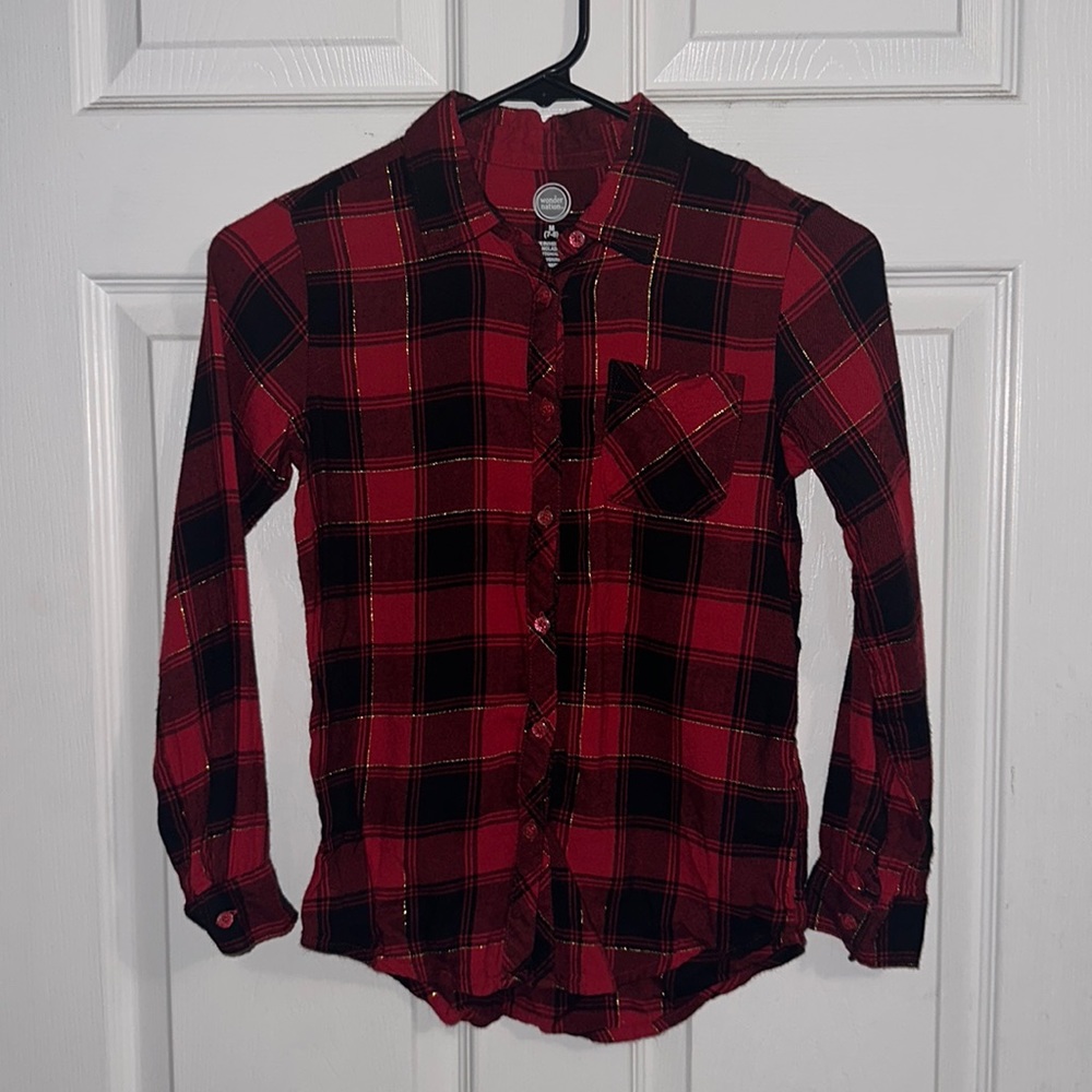 Wonder Nation girls flannel. Size Medium (7/8).